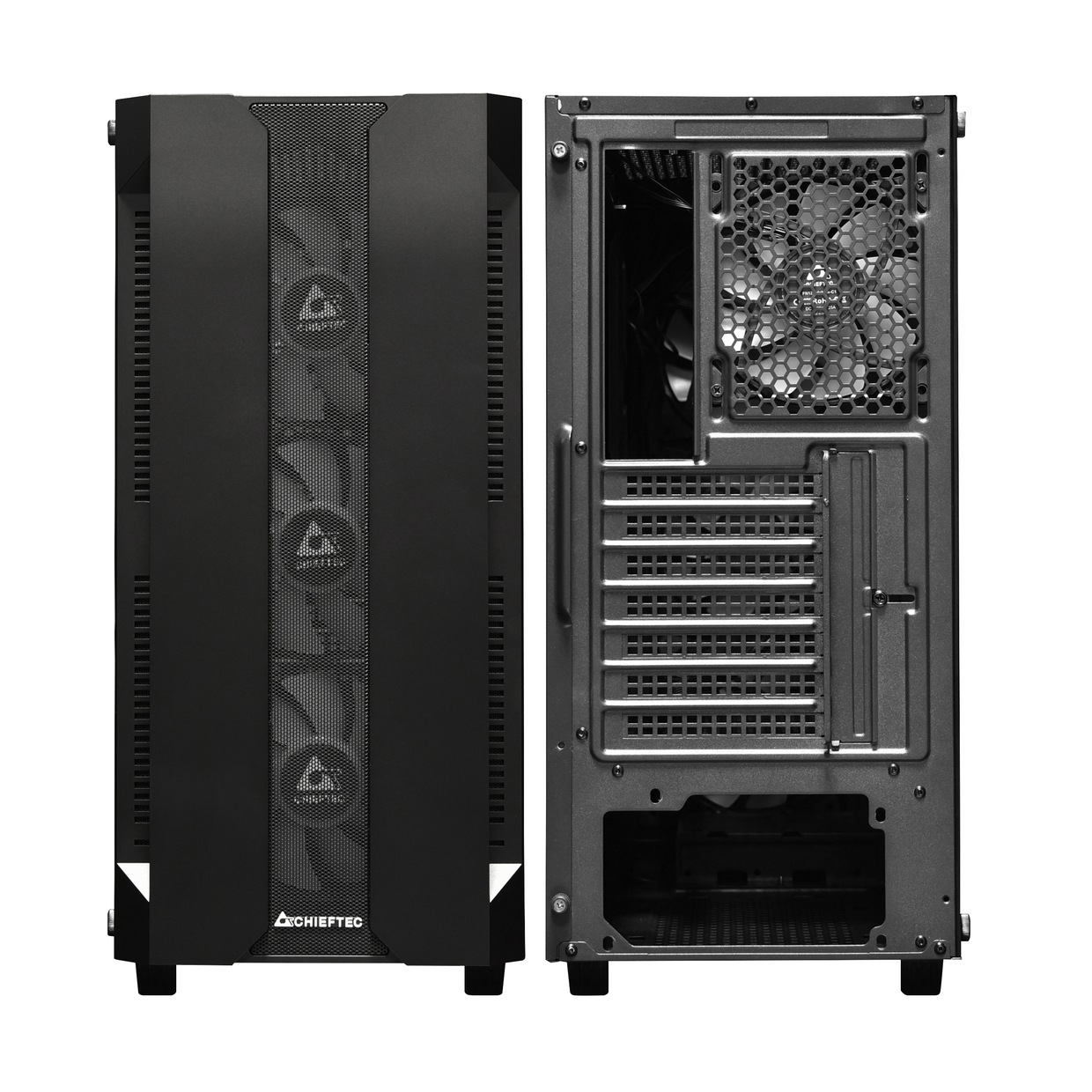 CHIEFTEC CARCASA, Middle Tower, ATX, HUNTER, fara sursa,sticla securizata, 4xfan, USB, GS-01B-OP - imagine 5