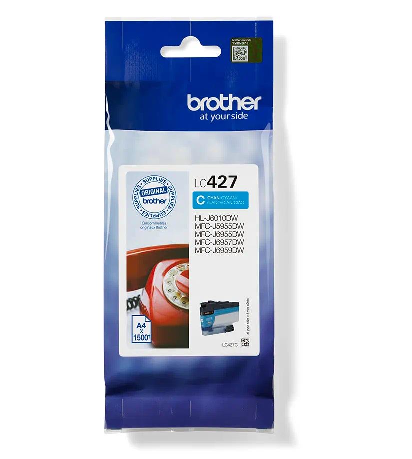 BROTHER Cartus Cerneala Original Cyan pentru MFC J5955|MFC J6955|MFC J6957, 1.5K, LC427C