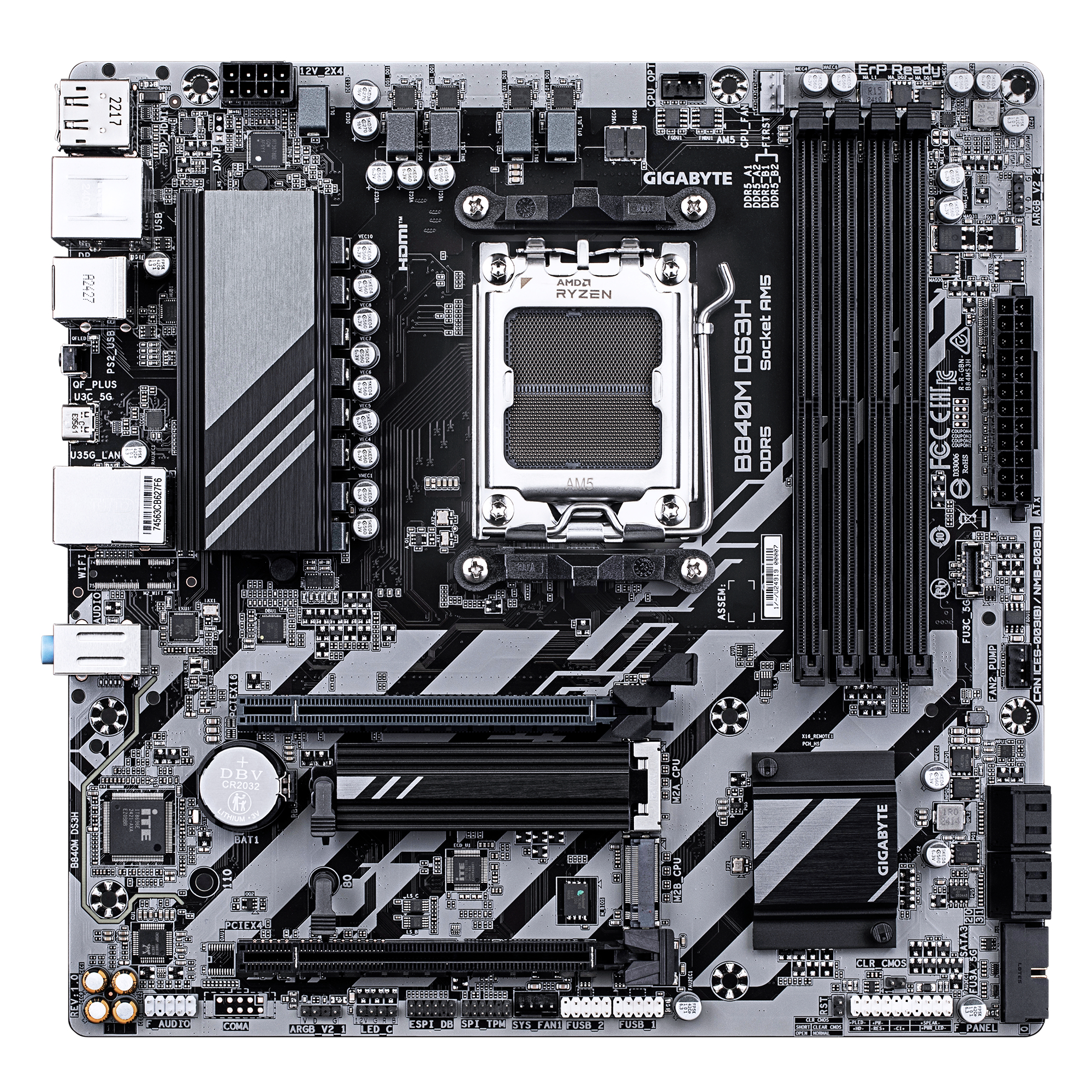 Gigabyte MB AM5, B840M DS3H - imagine 2