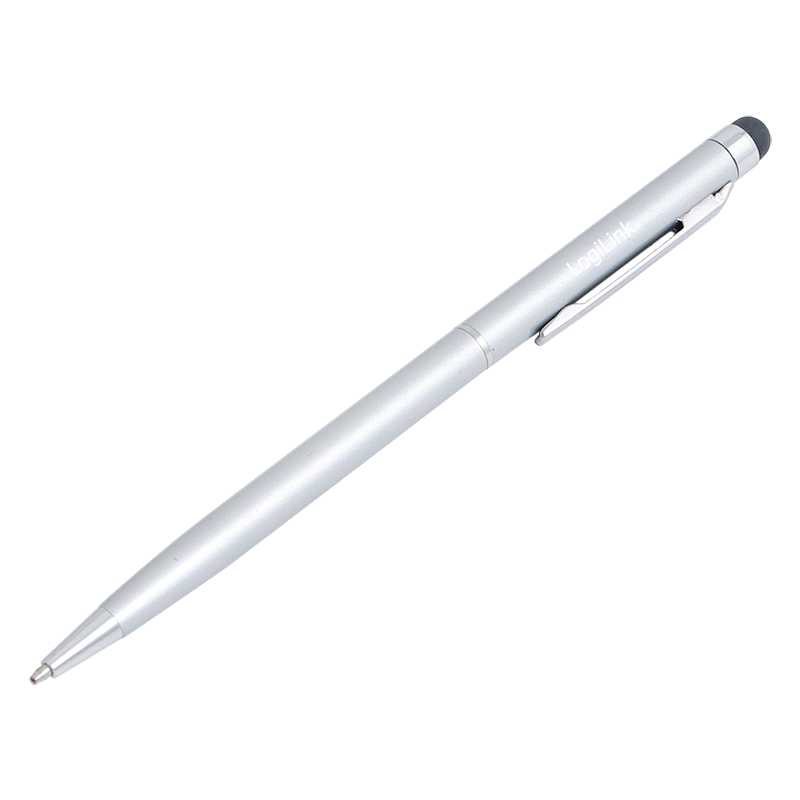 Logilink TOUCH PEN, pt. tablete si smartphone, varf cu cap de scriere, aluminiu, argintiu, AA0041