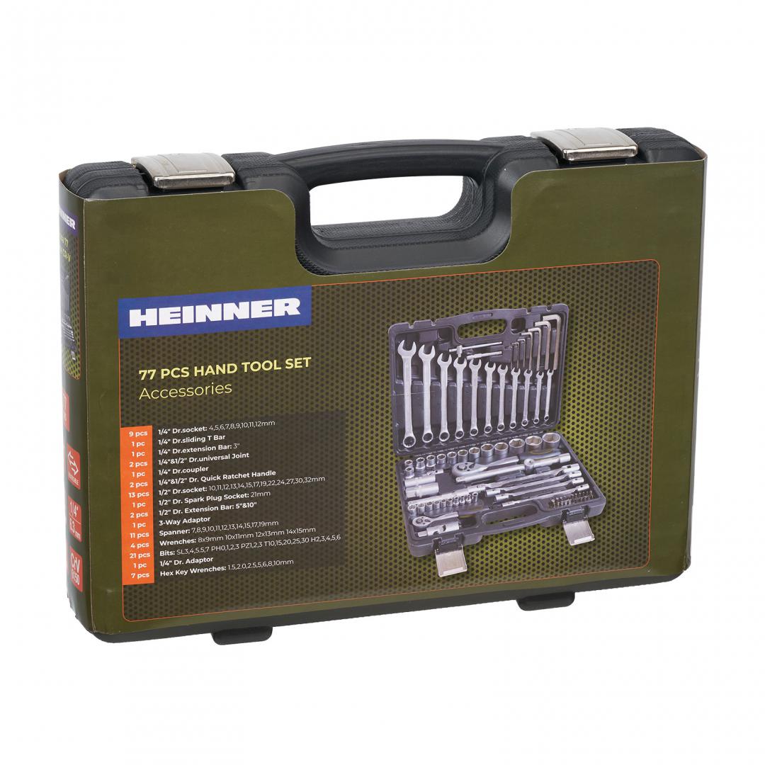 HEINNER TRUSA 77 PIESE 1/4"&1/2" CR-V, CTSM016 - imagine 3