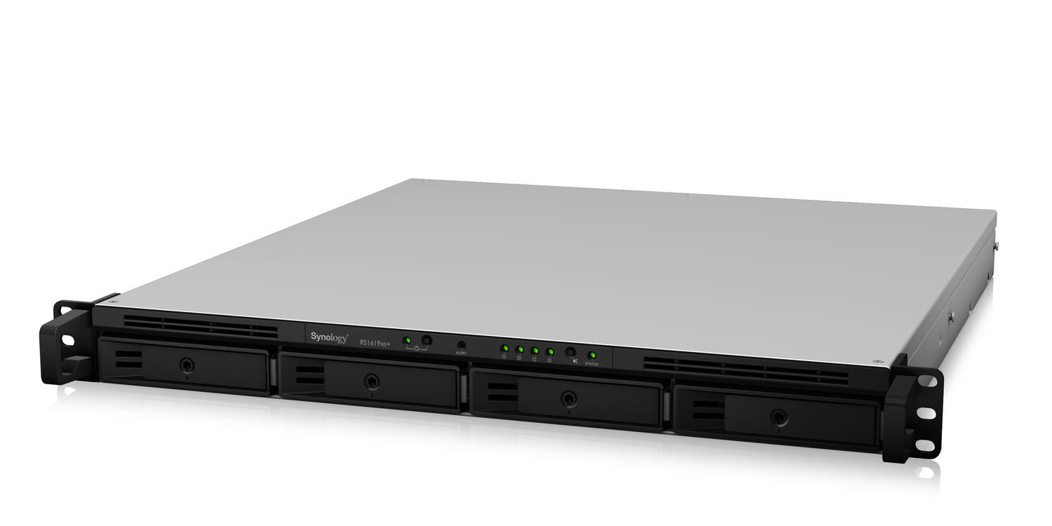 Synology NAS, Rack, HDD x 4 | M.2 S-ATA x 2, capacitate maxima 64 TB, memorie RAM 8 GB, RS1619xs+