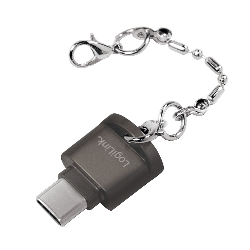 Logilink CARD READER extern, interfata USB Type C, citeste/scrie: micro SD; plastic, negru, CR0039