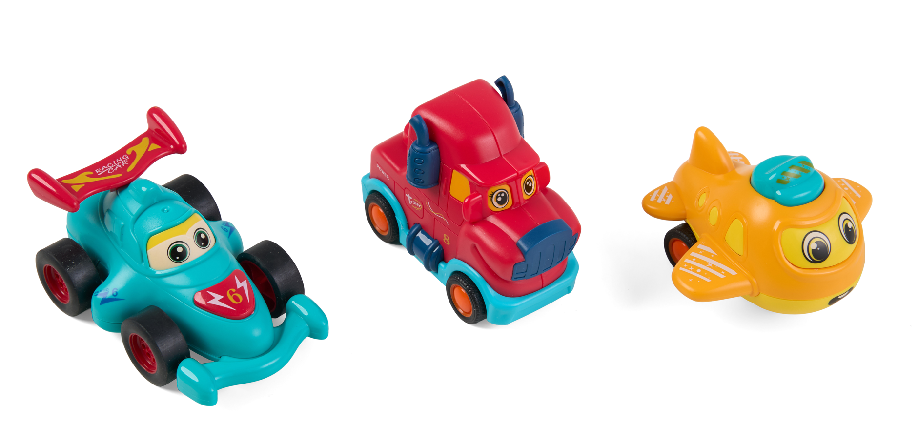 MomKi SET 3 VEHICULE ACTIONATE PRIN INERTIE, DIVERSE MODELE SI CULORI, MOMKI899-17E - imagine 3