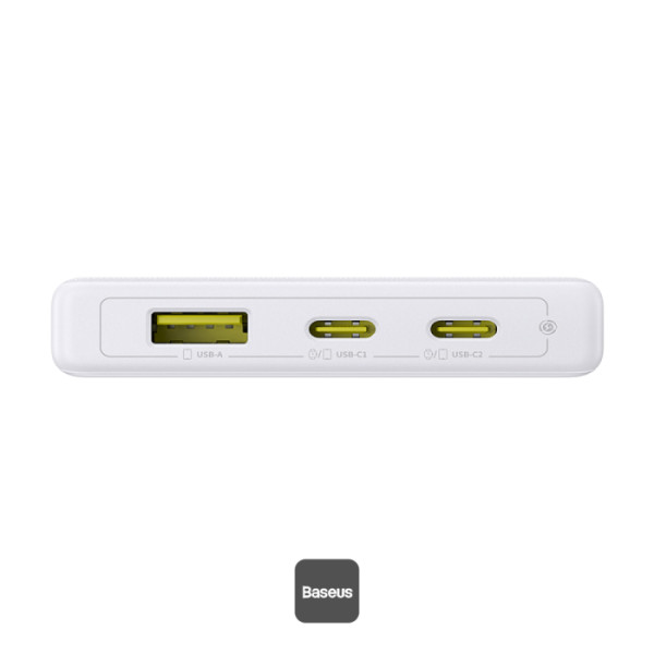 Baseus POWER BANK PicoGo, 10000mAh, 20W, 2 x USB Type-C, 1 x USB, cablu inclus USB, P10076801213-00 - imagine 2
