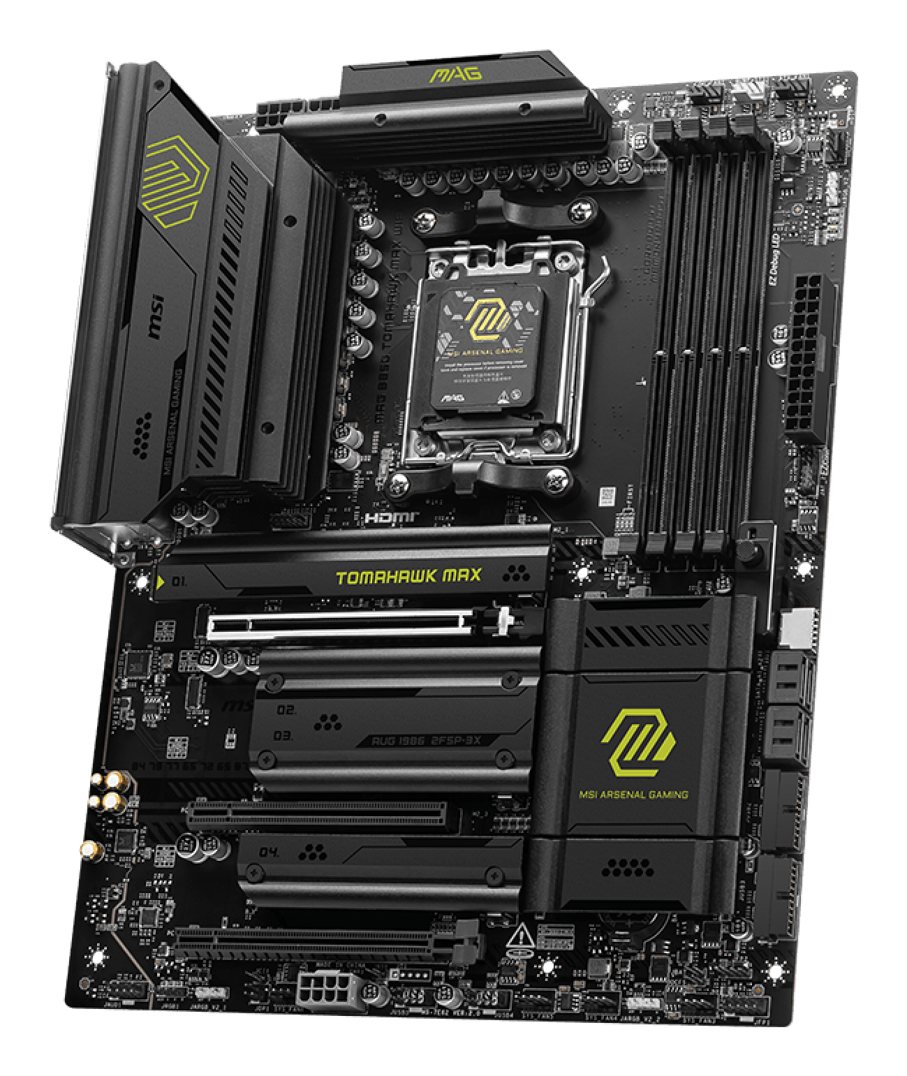 MSI Placa de baza MAG B850 Tomahawk Max WiFi Mainboard, Sockel AM5, AMD B850, ATX, DDR5, 7E62-002R - imagine 3