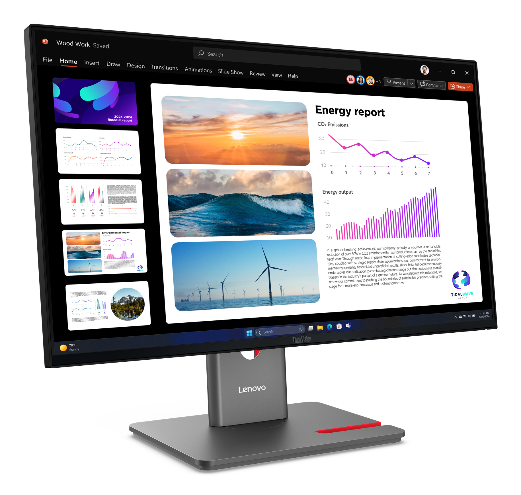 Lenovo Monitoare LED, 64B2GAT1EU - imagine 4