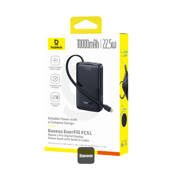 Baseus POWER BANK EnerFill FC51 Bipow 2 Pro Digital, capacitate 30000mAh 22.5W, 1 x USB, 1, E0028100 - imagine 3