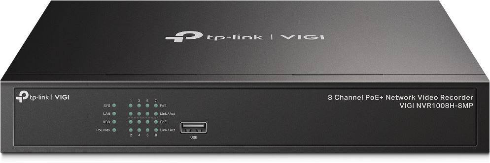 Tp-Link NVR VIGI, 8 canale, capacitate max 10 TB, porturi HDMI | VGA | Retea RJ45, VIGI NVR1008H-8MP