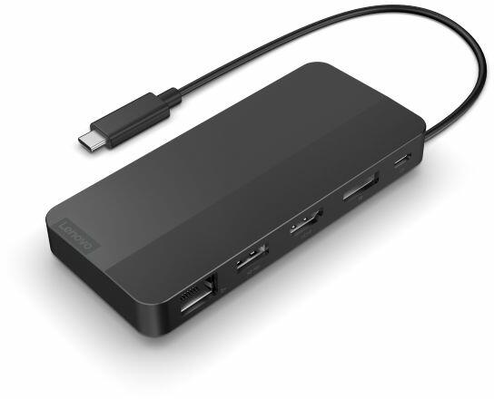 Lenovo USB-C Dual Display Travel Dock (with power adapter), 40B90100EU