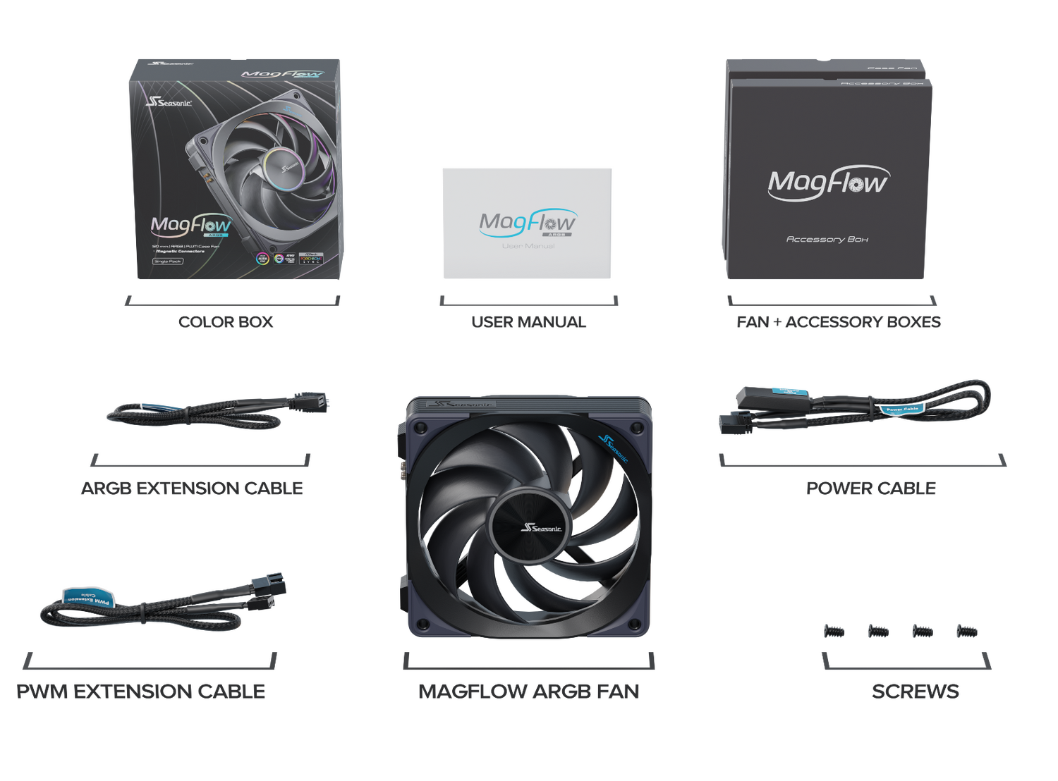 Seasonic Ventilator MagFlow 120 ARGB, MAGFLOW-1 ARGB - imagine 16
