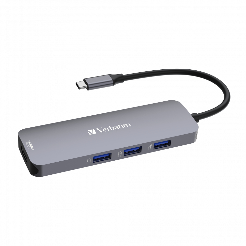 Verbatim DOCKING Station USB C PRO MULTIPORT 8 PORT CMH 2 x HDMI, 3 x USB-A 3.2 Gen1, 1 x SD, 32151 - imagine 2