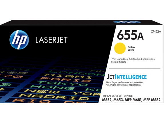 HP Toner Original Yellow, nr.655A pentru Color LaserJet M652|M653|M681|M682, 10.5K, CF452A