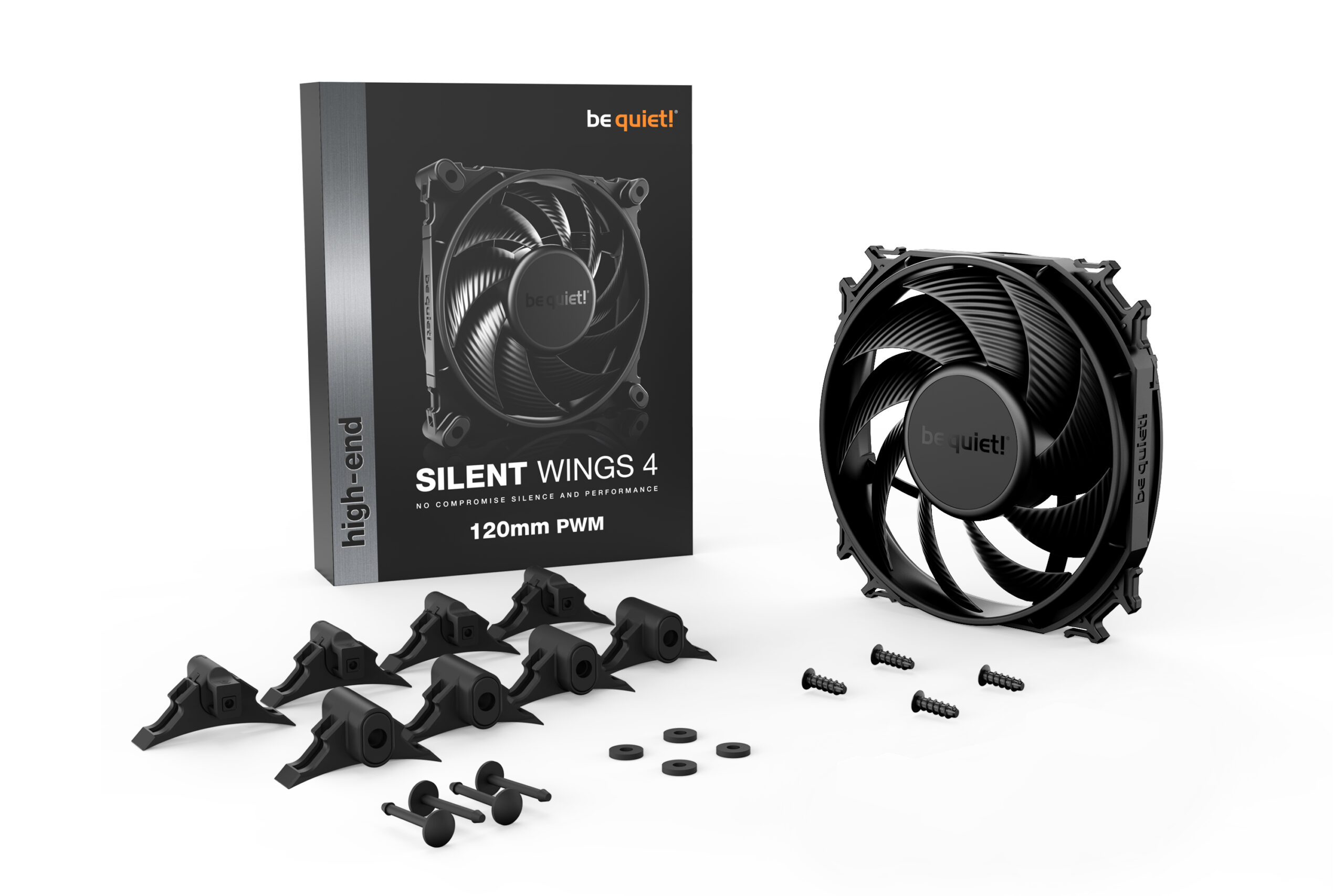 Be Quiet Ventilator ! "SILENT WINGS 4 PWM"120mm 1600 rpm, Fluid Dynamic Bearing, 4-pin PWM, BL093 - imagine 2