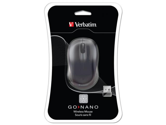 Verbatim MOUSE WIRELESS "Go Nano Wireless Mouse" 2.4GHz 1600 DPI black, 49042