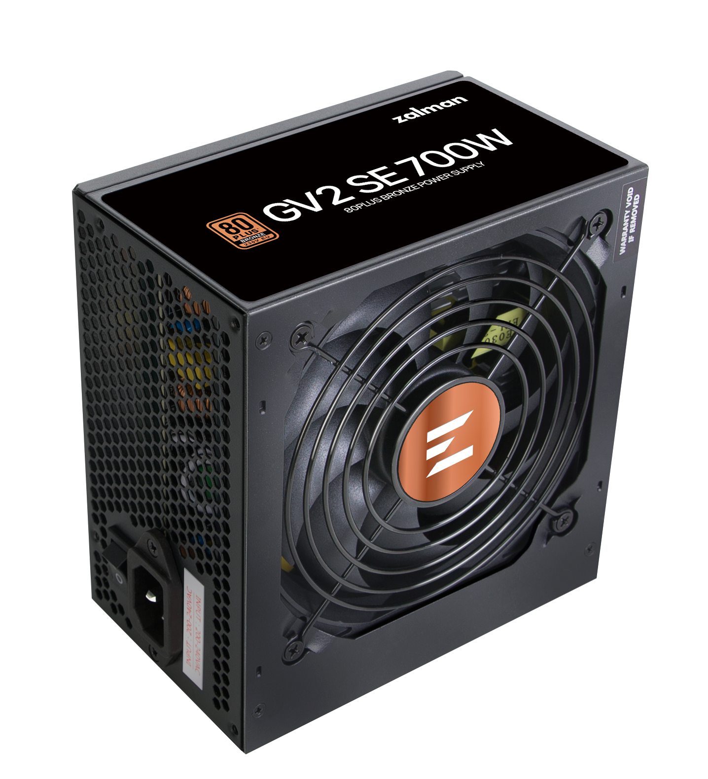 Zalman SURSA "ZM700", 700W, certificare 80Plus Bronze, non-modular, fan 120mm, negru, ZM700-GV2SE