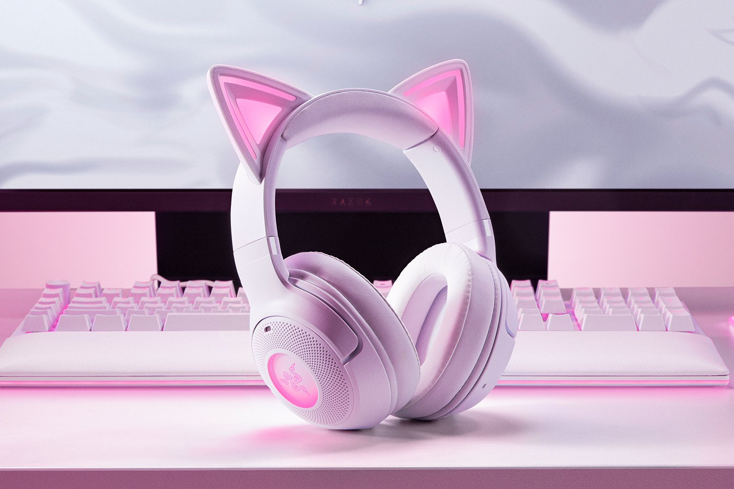 Razer Casti Kraken Kitty V2 BT, alb, RZ04-04860600-R3M1 - imagine 6