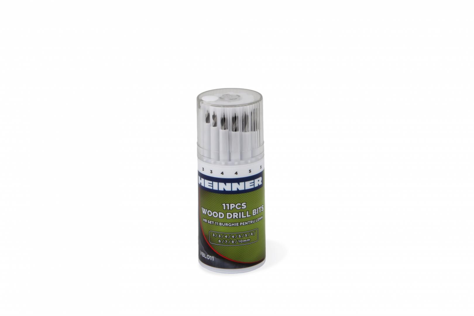 HEINNER SET 11 BURGHIE PENTRU LEMN, VBL011