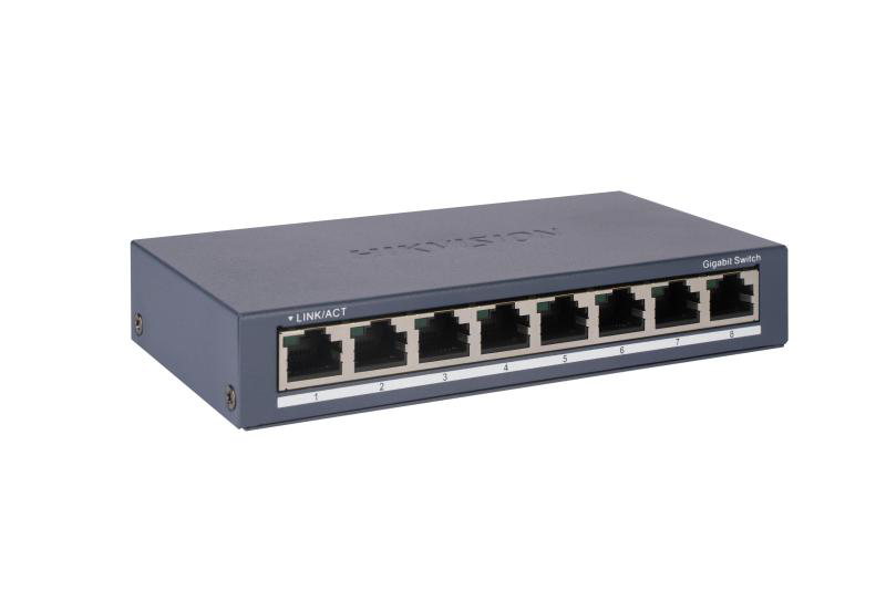 HIKVISION Switch : 8 × Gigabit RJ45 port maxim 3W, DS-3E0508-O