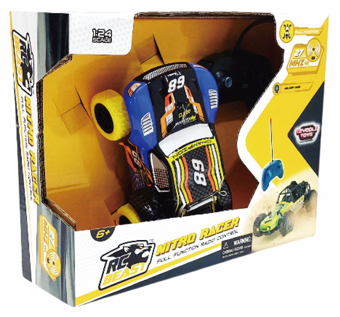 CEVODLE MASINUTA CU TELECOMANDA NITRO RACER, SCARA 1/24, 19CM, DIVERSE CULORI, CEV24531-3204MIX - imagine 5