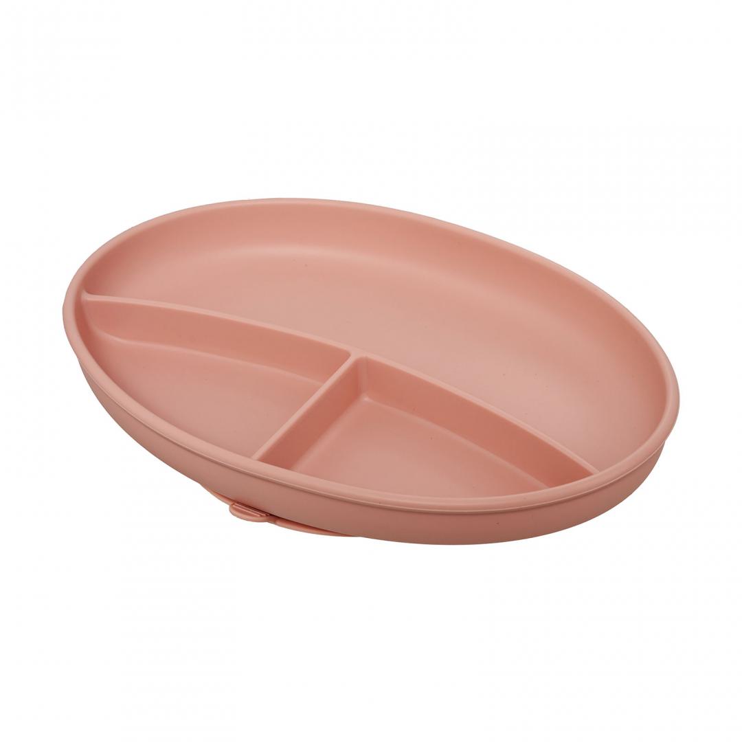 U-GROW Set diversificare 5 piese silicon : baveta, bol, farfurie, lingurita si furculita, UG-SET2PK - imagine 3