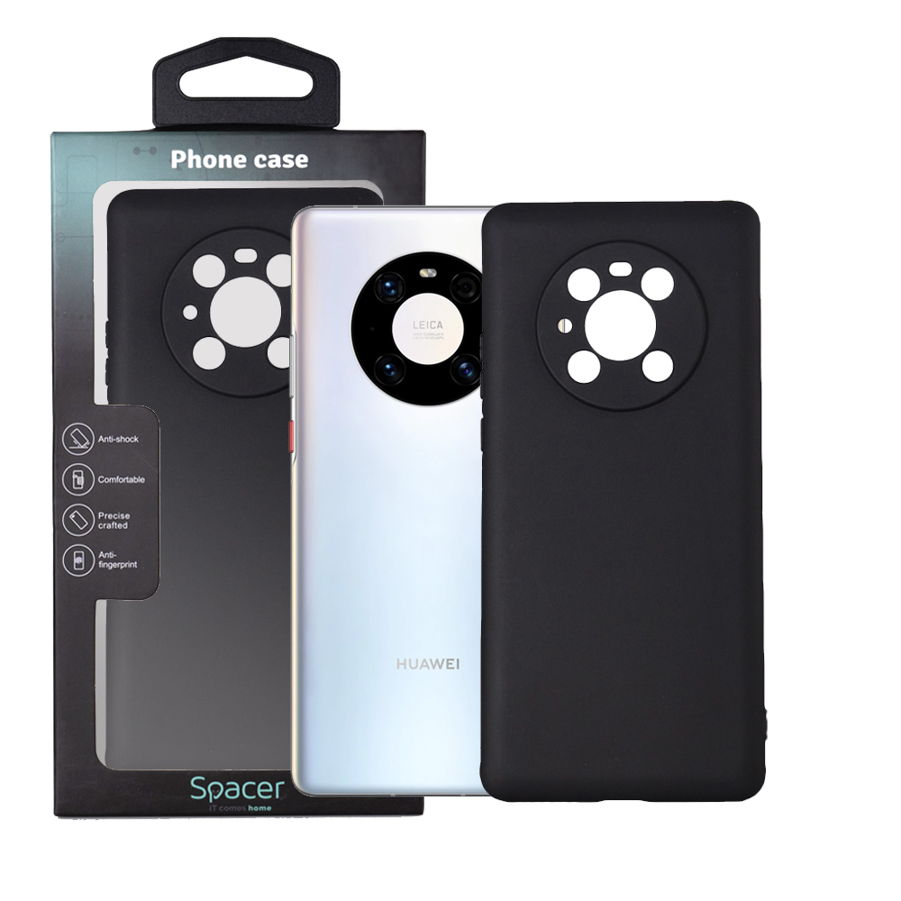 SPACER Husa Huawei telefon Mate 40 Pro, negru, tip back cover, material flexibil, SPPC-HU-MT-40P-TPU