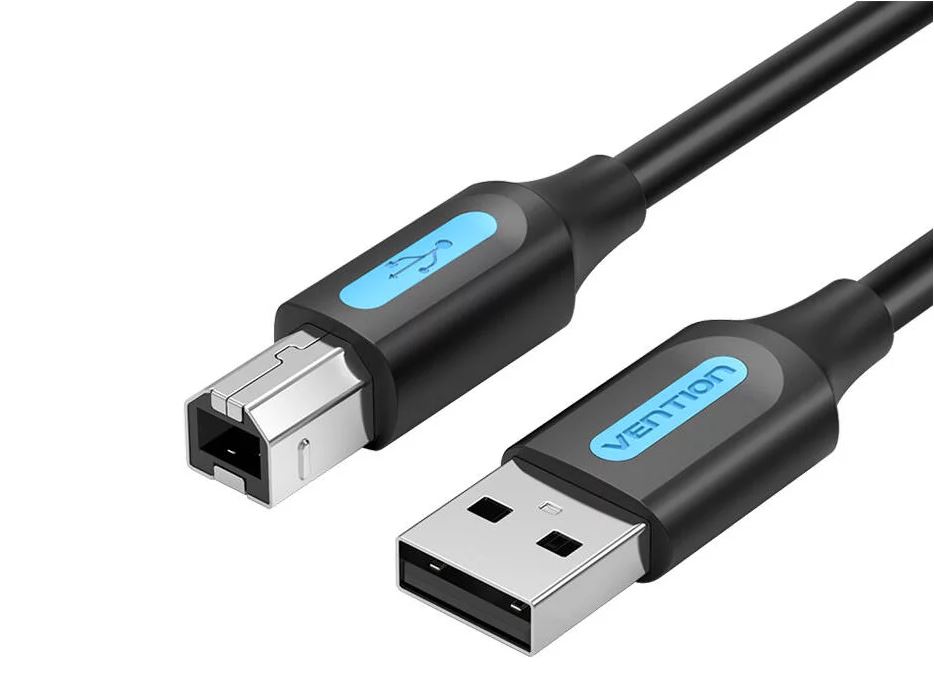 Vention Cablu USB pt. imprimanta, USB 2.0 (T) la USB 2.0 tip B (T), 1m, invelis PVC, negru, COQBF