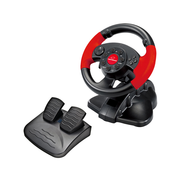 Esperanza Volan cu pedale High Octane PC/PSX/PS2/PS3 Usb Negru, EG103