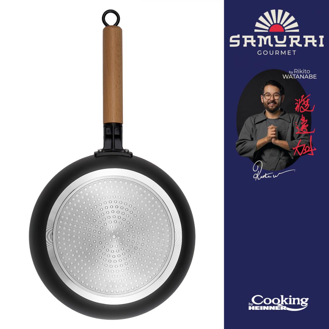 HEINNER TIGAIE ALUMINIU 26X5 CM, RIKITO WATANABE, SAMURAI GOURMET, COOKING BY, HR-SNT-T26 - imagine 3