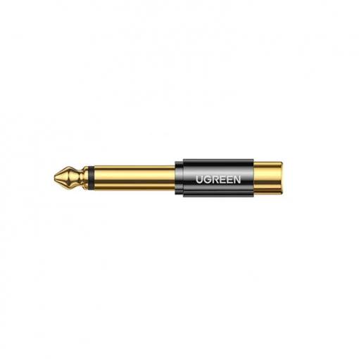 UGreen ADAPTOR audio, "AV169" 6.35 mm (T) la RCA (M), auriu, 80731