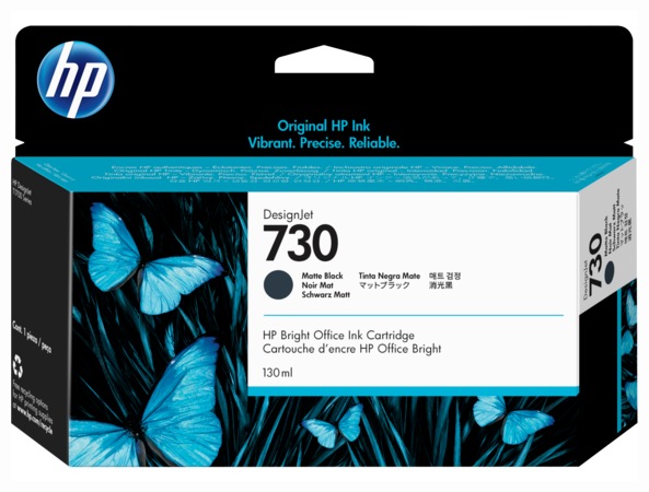 HP Cartus Cerneala Original Matte Black, nr.730 pentru Designjet T1600|Designjet, P2V65A