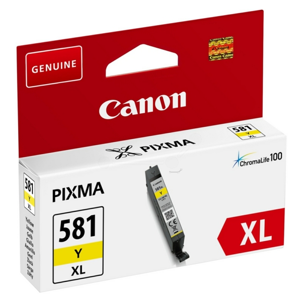 Canon Cartus Cerneala Original Yellow, CLI-581XLY pentru Pixma, 2051C001AA
