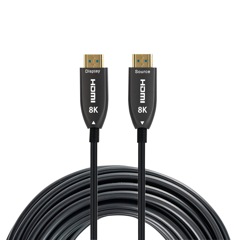 Nexio Cablu HDMI prin fibra optica, AOC, V2.1, tata-tata, 8K@60hz, HDCP 2.2, EDID, NX-VN-HD66-50M
