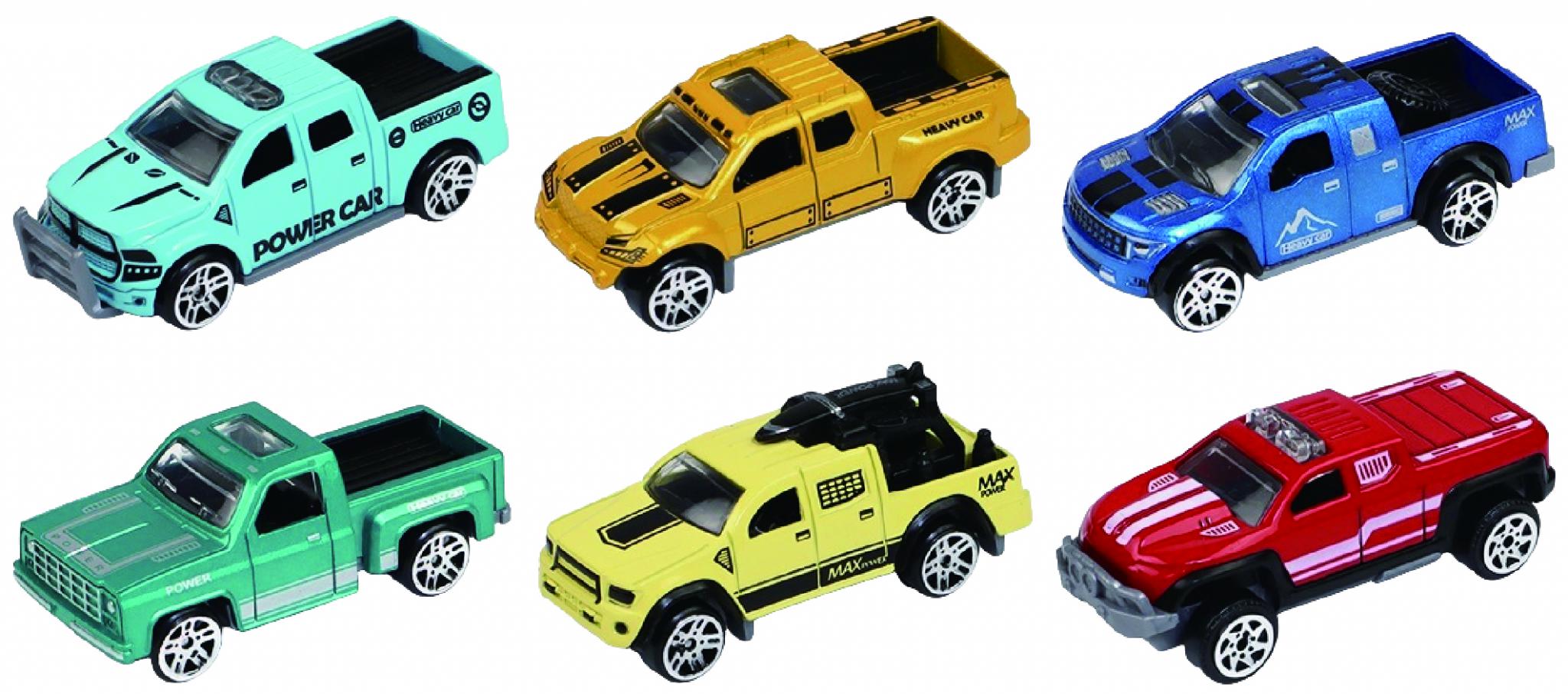 CEVODLE MACHETA DIE CAST, SET 3 CAMIONETE, SCARA 1/64, 7.5CM, DIVERSE MODELE SI, CEV64008-0001MIX