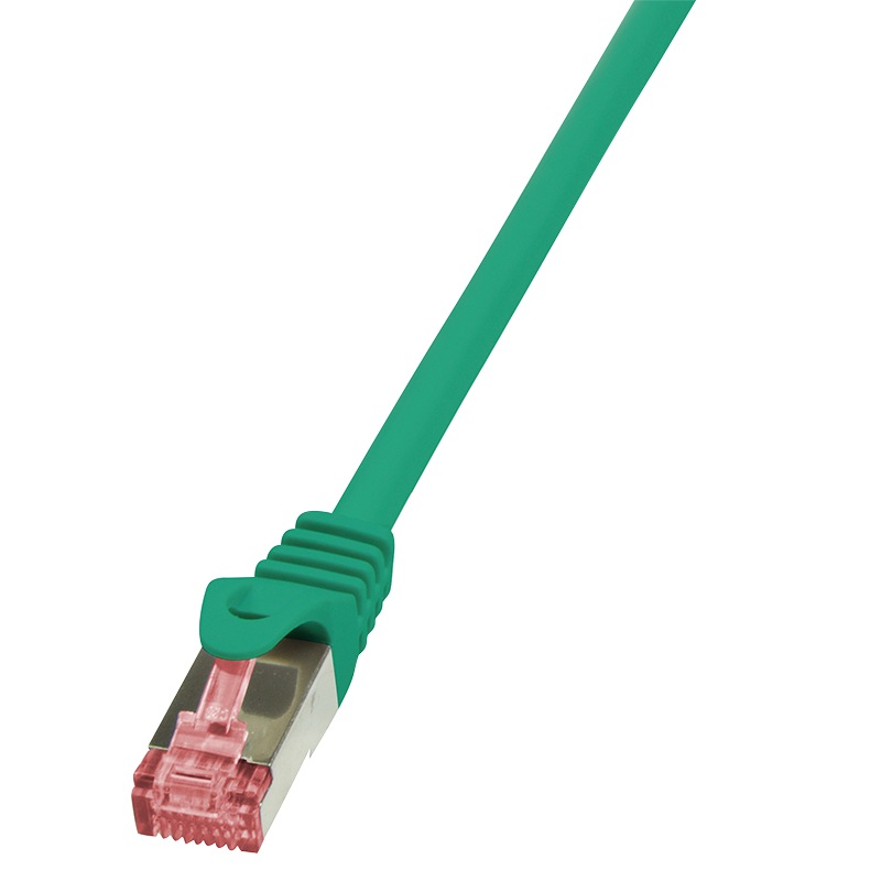Logilink PATCH CORD S/FTP Cat6, LSZH, cupru, 1 m, verde, AWG27, dublu ecranat, CQ2035S