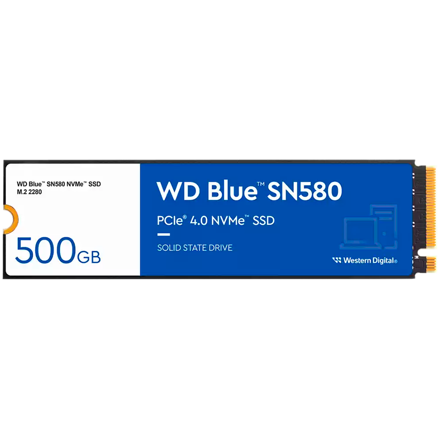WD SSD Blue SN580 500GB M.2 2280 PCIe Gen4 x4 NVMe TLC, Read/Write: 4000/3600, WDS500G3B0E-00CHF0