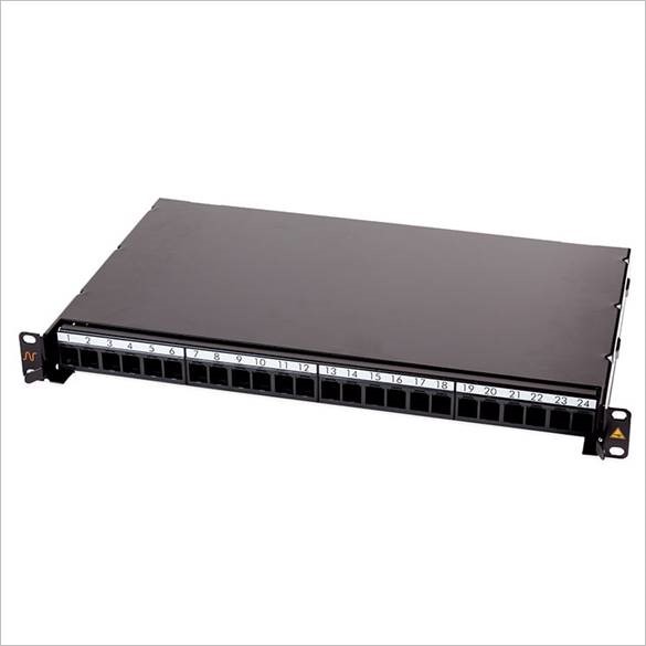 Nexans Patch Panel neechipat | Sliding | FO | 24 | Snap-in | LANmark | Negru, N439.4SNB