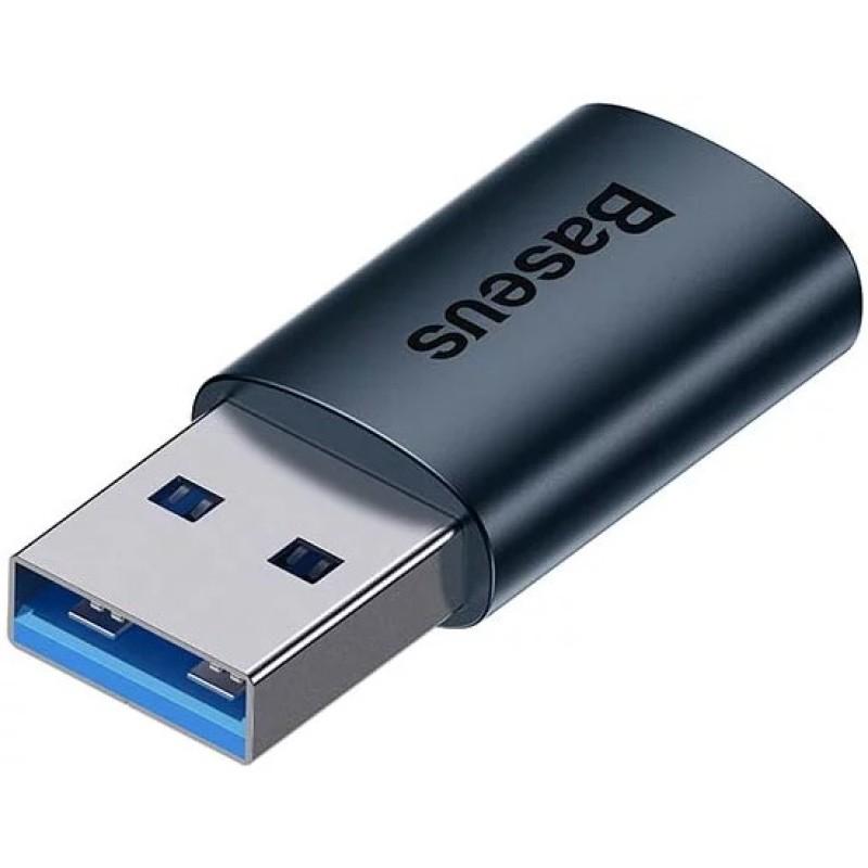 BASEUS Adaptor Ingenuity Series Mini OTG, USB Type-C (M) la USB 3.1 (T), corp metalic, ZJJQ000101