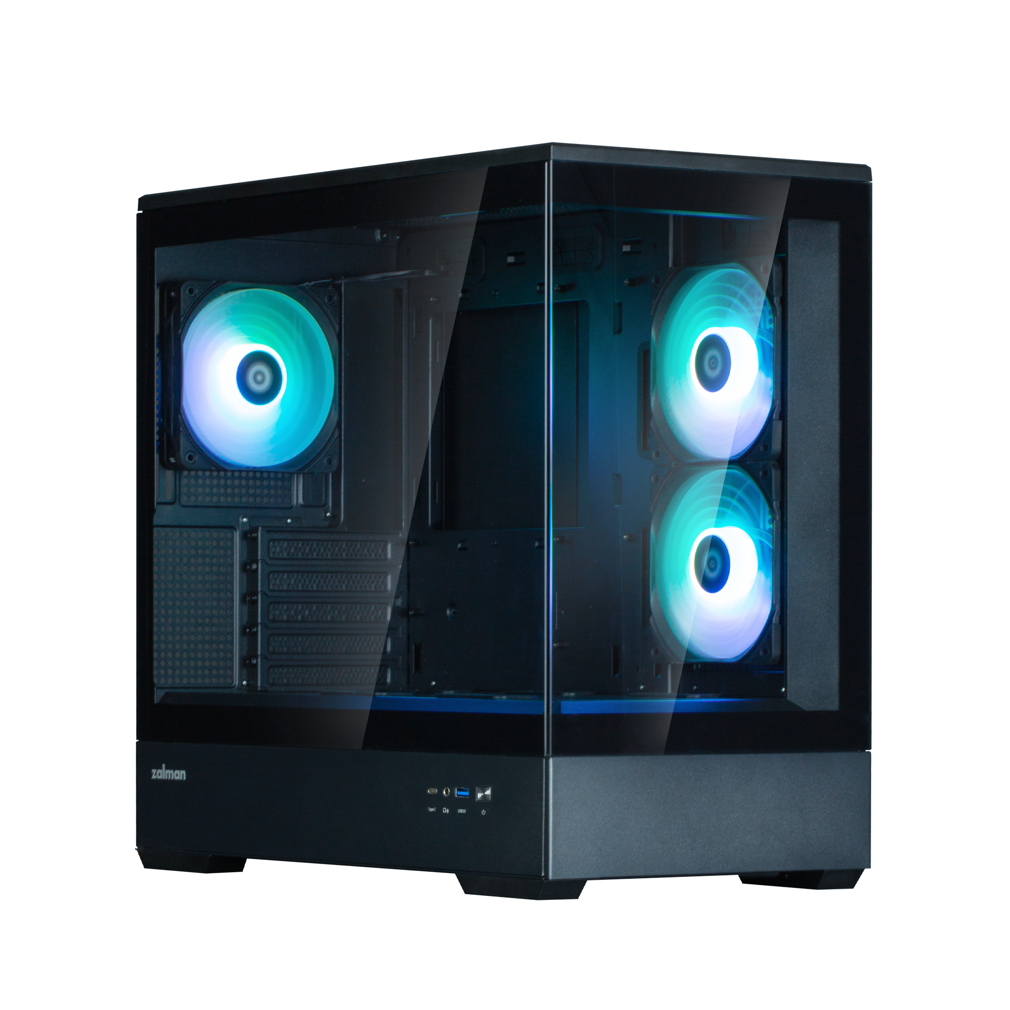 Zalman CARCASA P30 v2, P30 Black V2 - imagine 4
