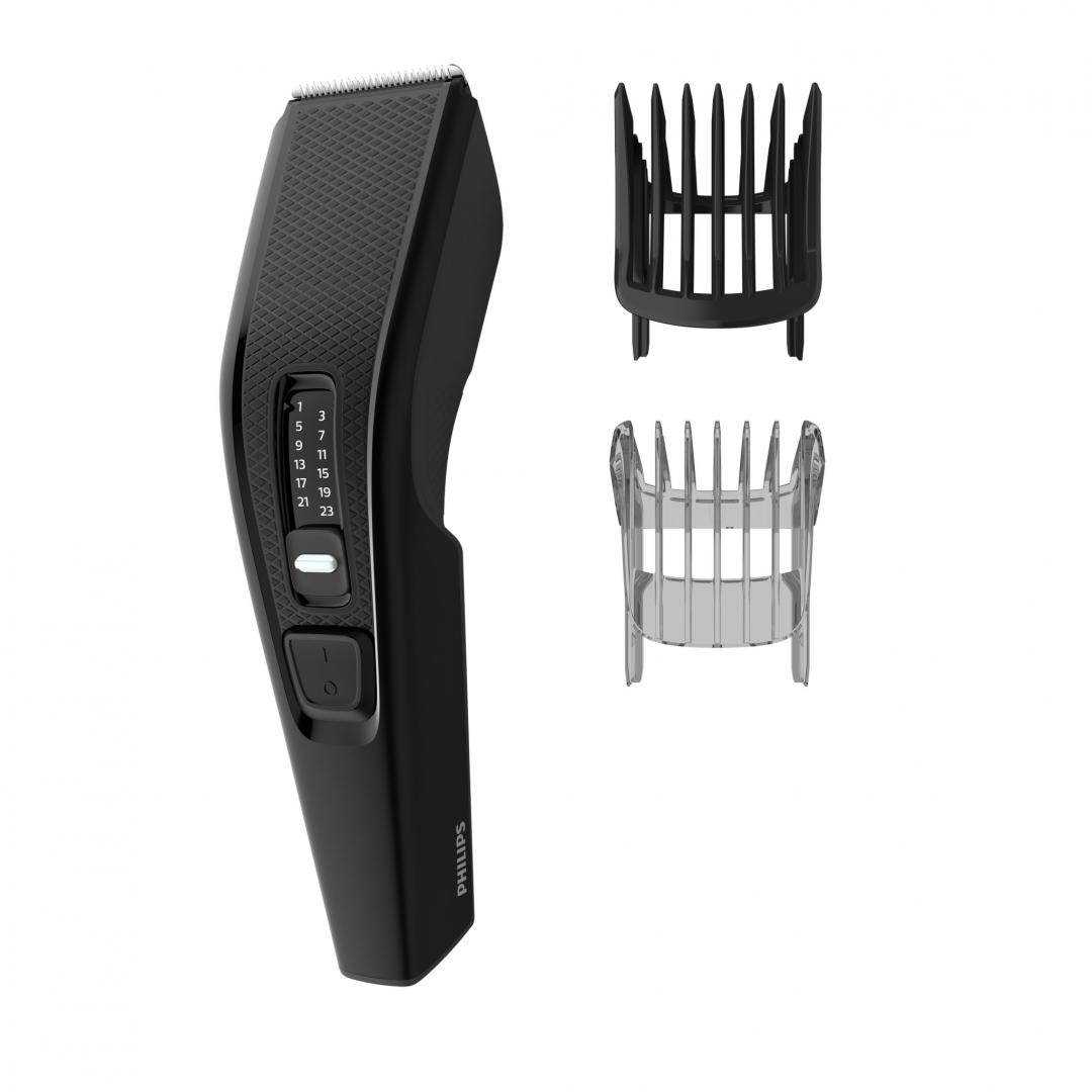 PHILIPS Aparat de tuns, Pieptene ajustabil, 0.5-23mm, 13 trepte, Cu fir, Negru, L x A x I, HC3510/15