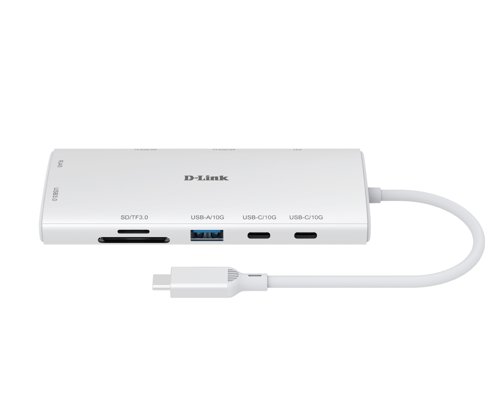 D-Link DOCKING STATION, 10-in-1, conectare PC Type-C, porturi: SD/microSD card reader, 2 x, DUP-A01 - imagine 2