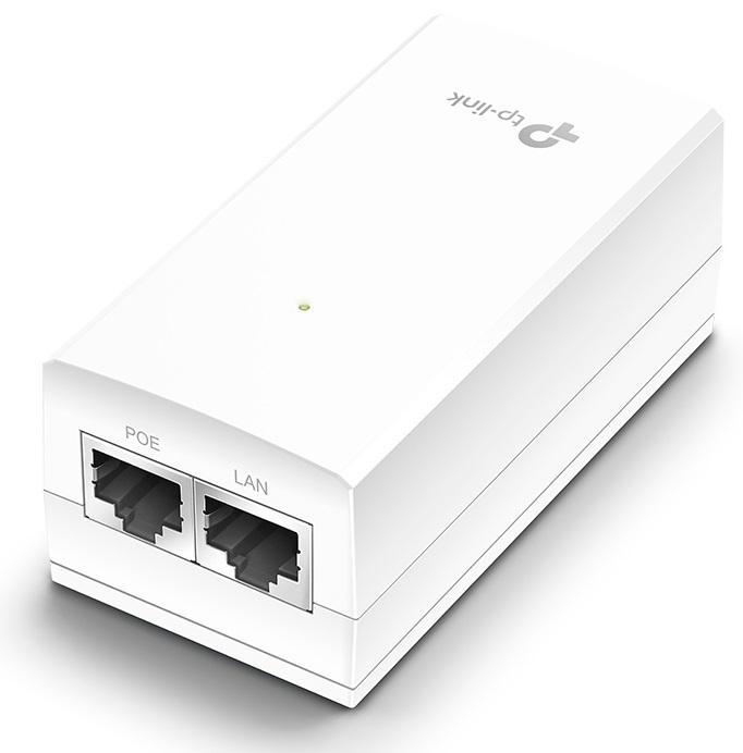 TP-LINK 48V Passive PoE Injector Adapter, 1× Gigabit PoE Port, 1× Gigabit Non-PoE Port, TL-POE4824G