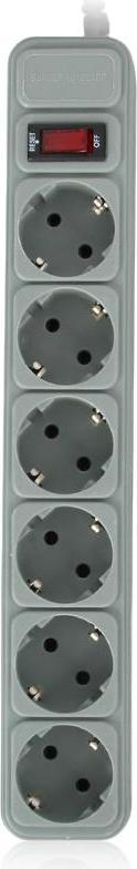 Gembird PRELUNGITOR, Schuko x 6, conectare prin Schuko (T), cablu 3 m, 16 A, protectie, SPG6-B-10C