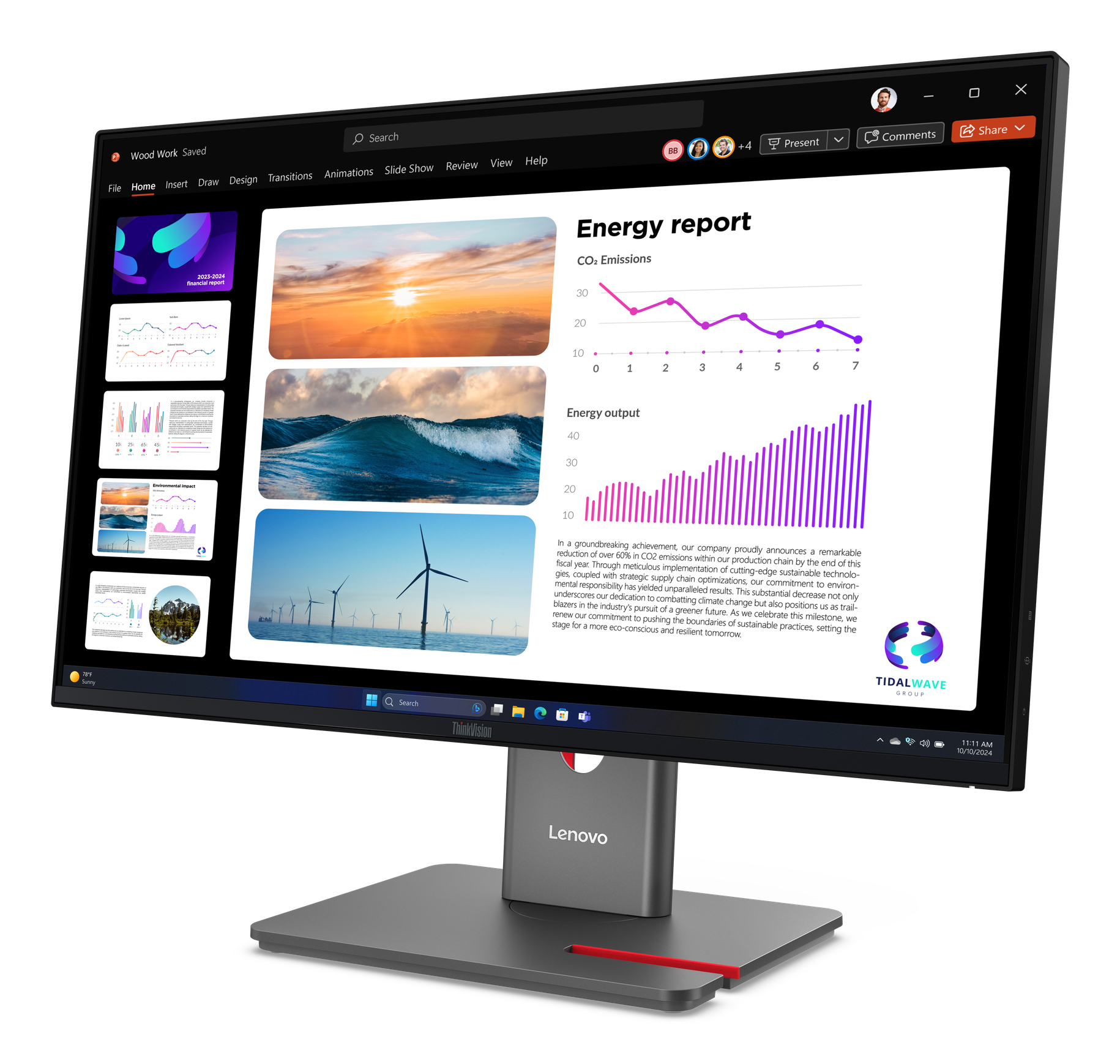 Lenovo Monitoare LED, 64B2GAT1EU - imagine 2