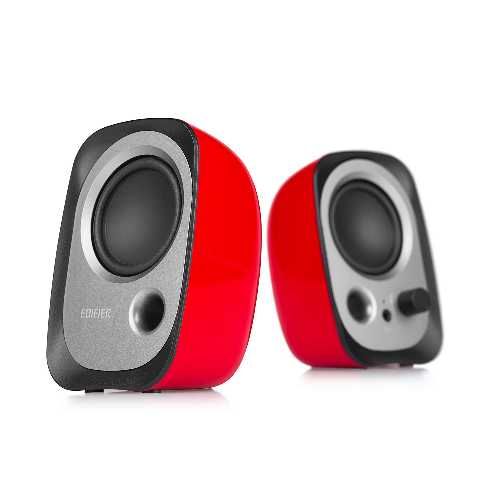 Edifier BOXE 2.0, RMS: 4W (2 x 2W), bass reflex port, USB power, red, R12U-RD