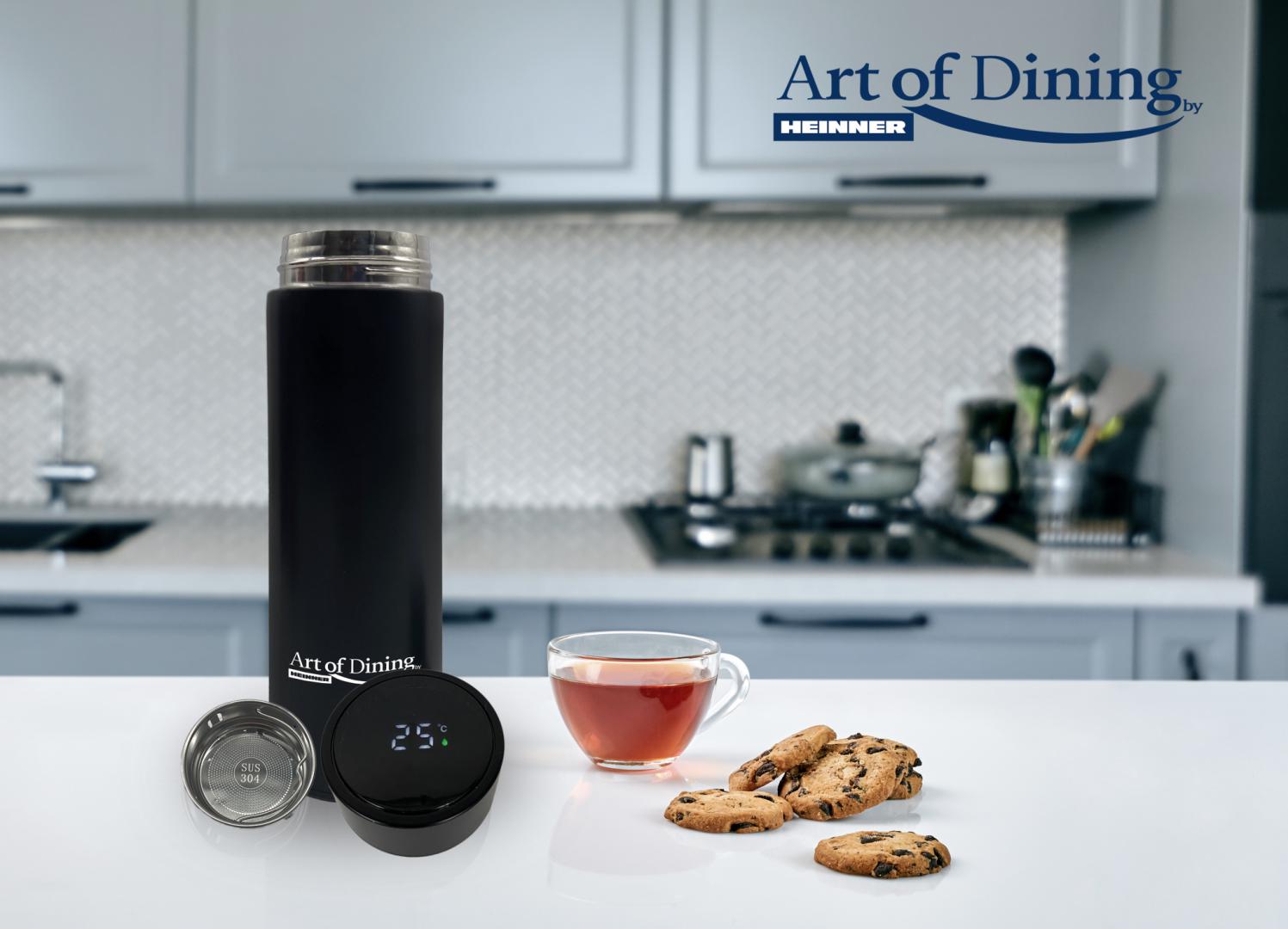 HEINNER TERMOS INOX 450 ML, CU INDICATOR LED PENTRU TEMPERATURA, NEGRU, ART OF DINNING, HR-AER-TM45N - imagine 5