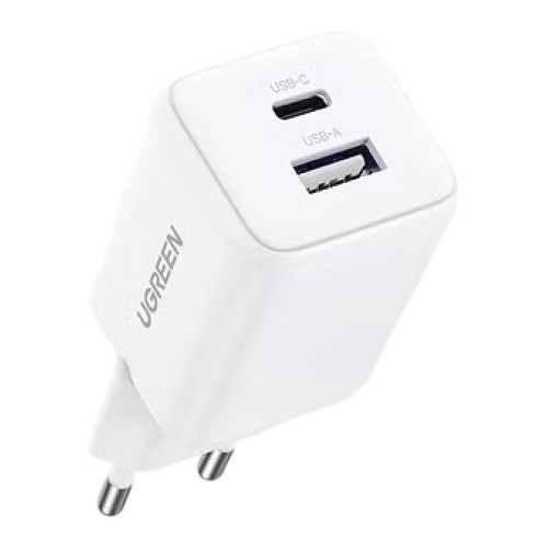 UGreen INCARCATOR retea, "X514" Quick Charge 20W GaN, 1 x USB Type-C, 1x USB, alb, 65006