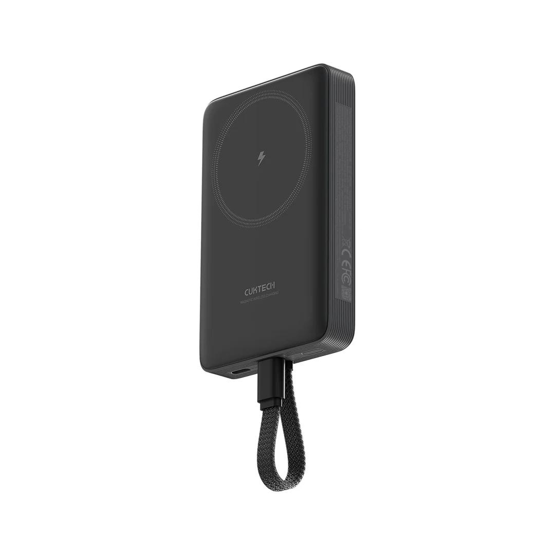 Cuktech POWER BANK Magnetic, 10000mAh, 20W, cablu integrat USB Type-C, gri, CKWPB100LGLBK - imagine 2