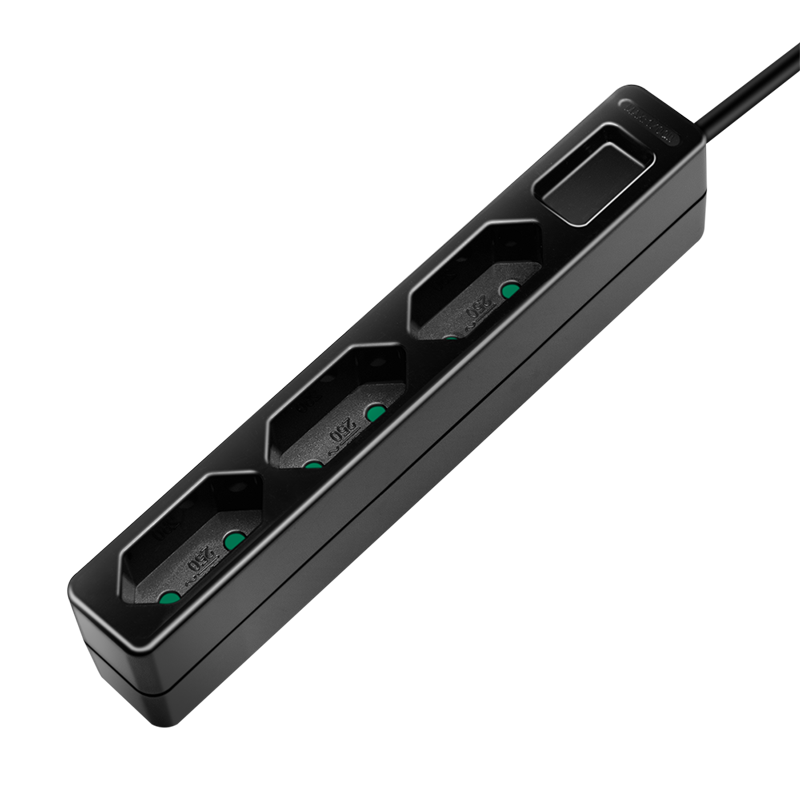 Logilink PRELUNGITOR, Euro skt x 3, cablu 3G 1.0mm2, 230 V/7.5 A, 50 Hz, max. 1700 W, IP20, LPS229B - imagine 2