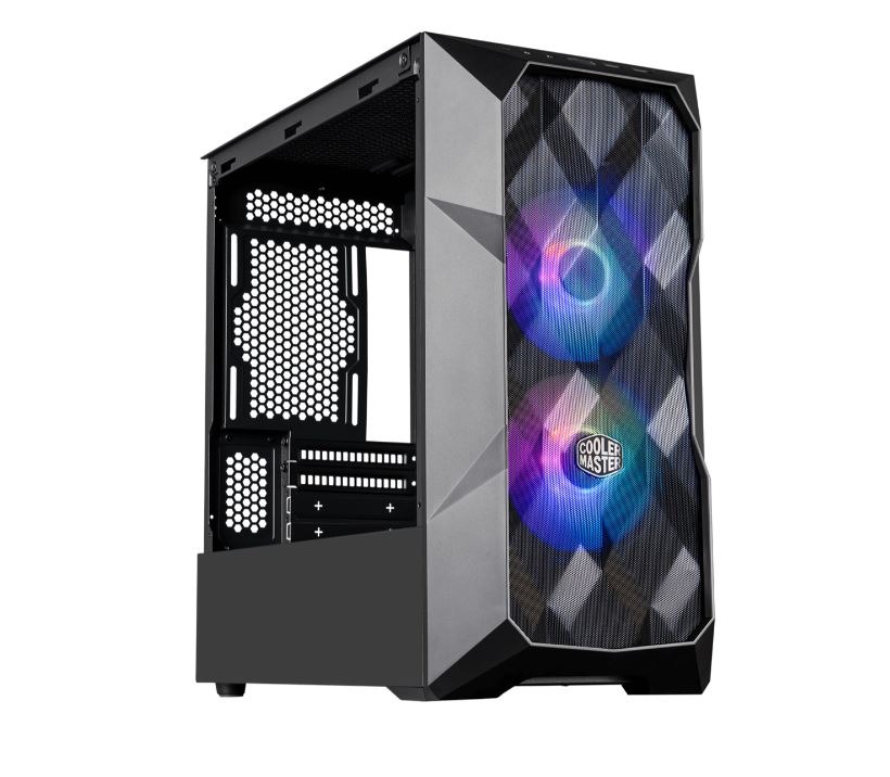 Cooler Master CARCASE TD300 Mesh, M-ATX,U3*2,ARGB Hub*1,Front PWM ARGB fan*2,Grey TG, TD300-KGNN-S00